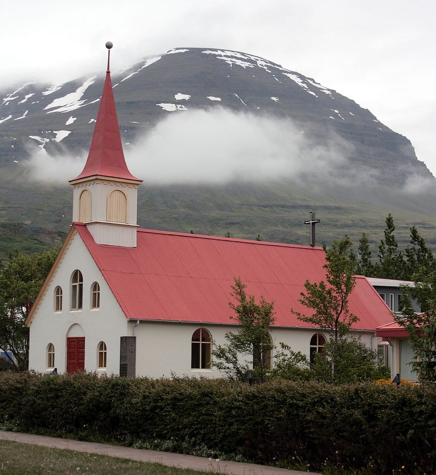 Churches in the East Fjords are quaint and special.