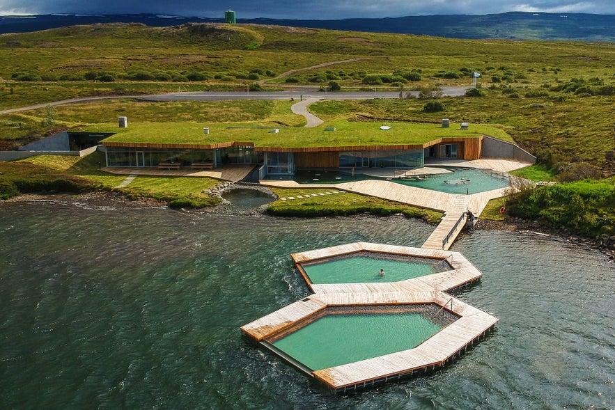 The Vök Baths are geothermal spa in east Iceland.