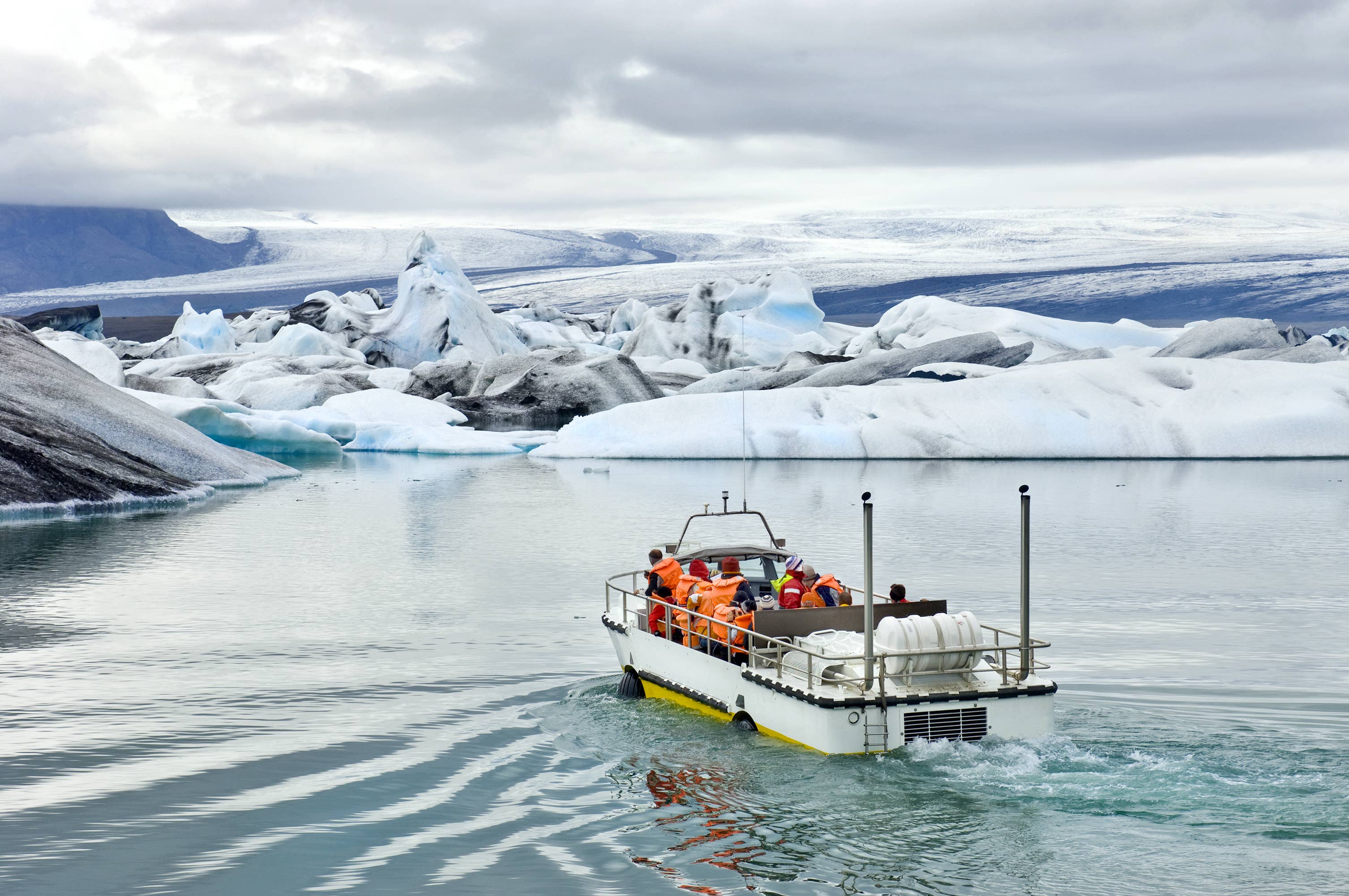Amfibieboottocht over de Jokulsarlon-Gletsjerlagune