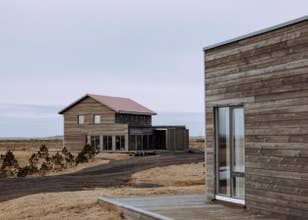 A closer look at the detached rooms and the lobby of Heima Holiday Homes in Selfoss.