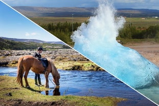Clásico Tour 11 Horas Golden Circle y Paseo a Caballo con Audioguía y Traslado desde Reikiavik