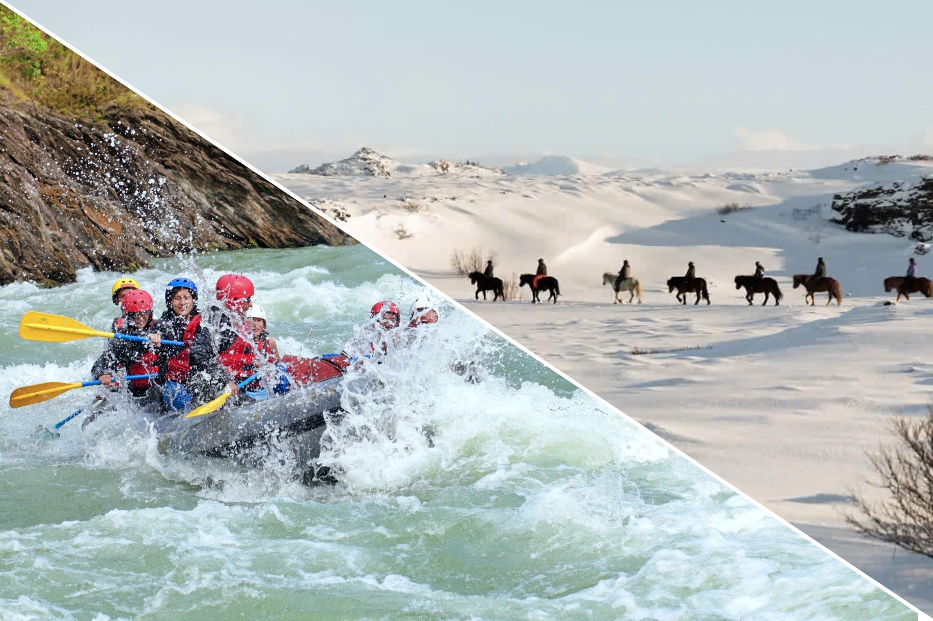 Horses and rafting are incredible activities to do in Iceland.