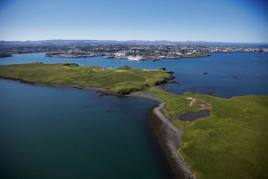 The Imagine Peace Tower is located on Viðey Island.