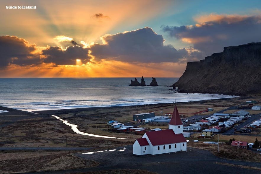 Many Icelanders live in remote villages like Vik.