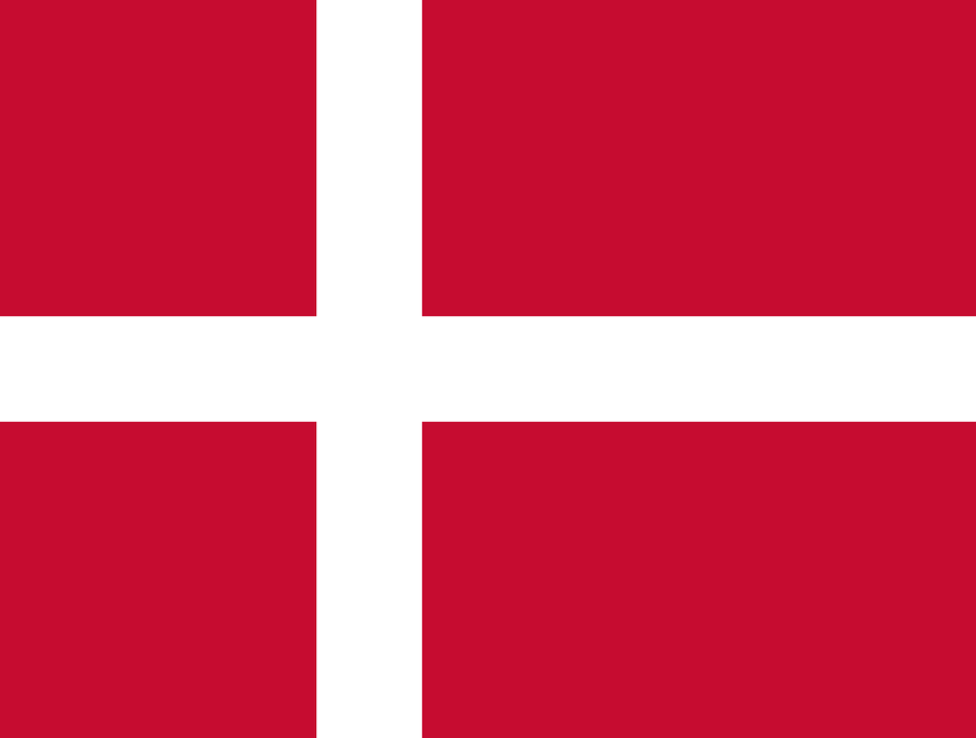 The Danish flag (known as the "Dannebrog").