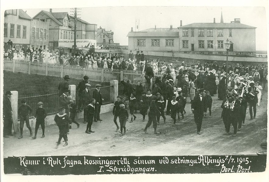 Reykjavik celebrates women's suffrage.