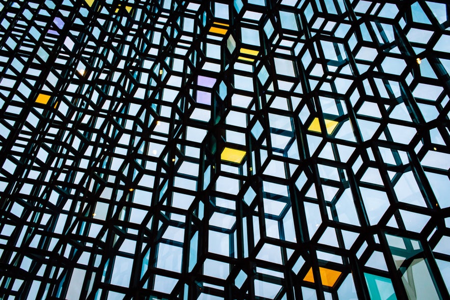 Harpa's interior is breathtaking.