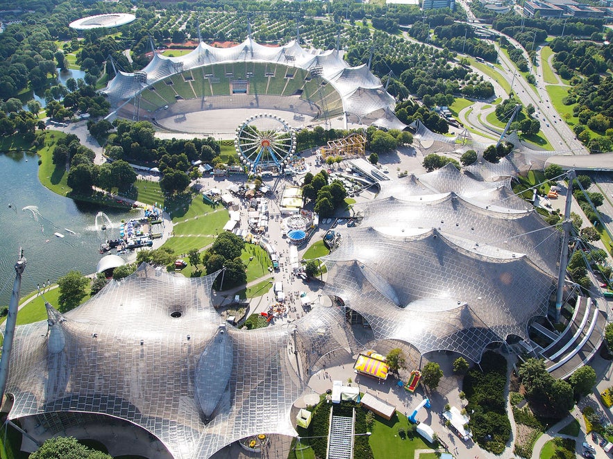 This Olympic Stadium is widely recognised as a prime example of tensile roofing structures