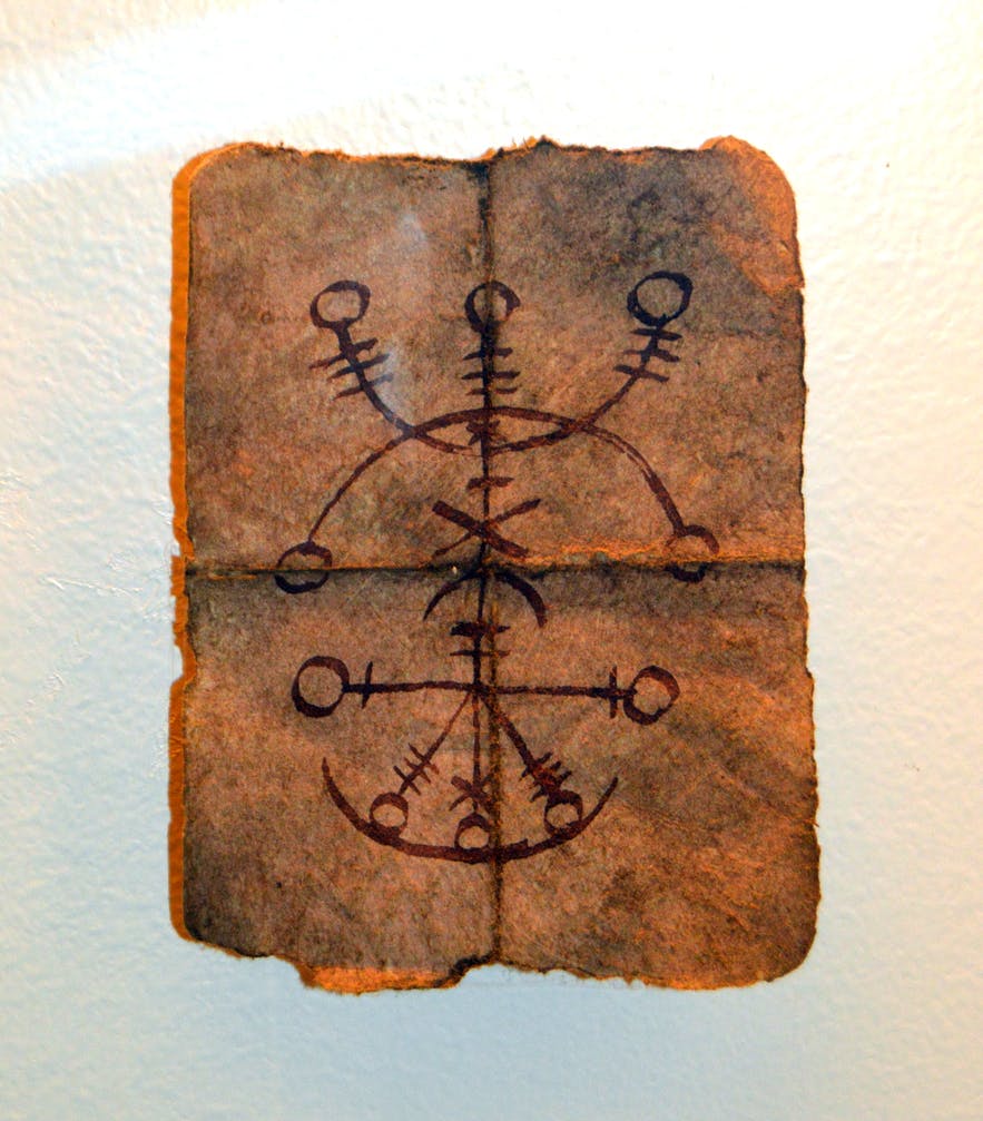 Ancient Icelandic rune stave linked to necromancy, photographed by Reg&iacute;na Hr&ouml;nn Ragnarsd&oacute;ttir