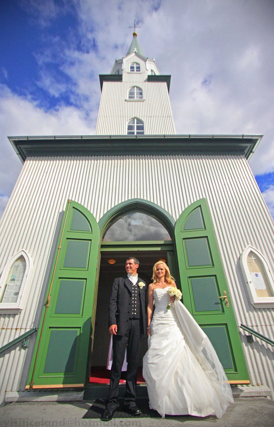 Icelandic summer weddings can be mild and sunny