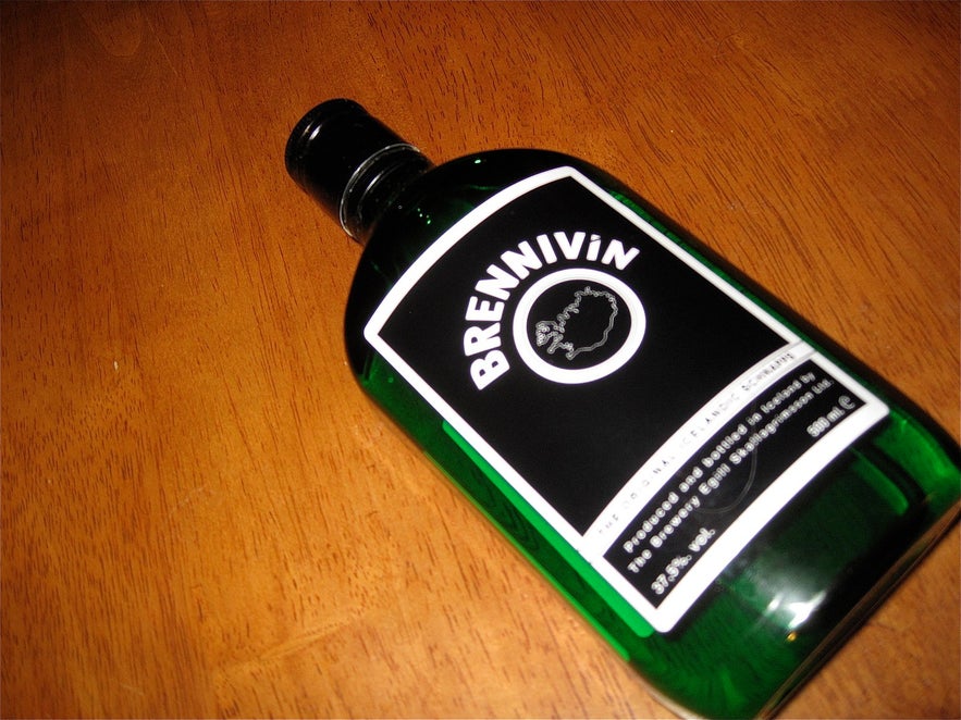 Brennivín - Black Death - is the main liquor of Iceland.