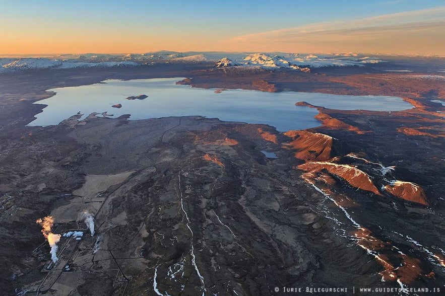 An arieal view of Þingvellir National Park, a UNESCO World Heritage Site, the only one in Iceland.