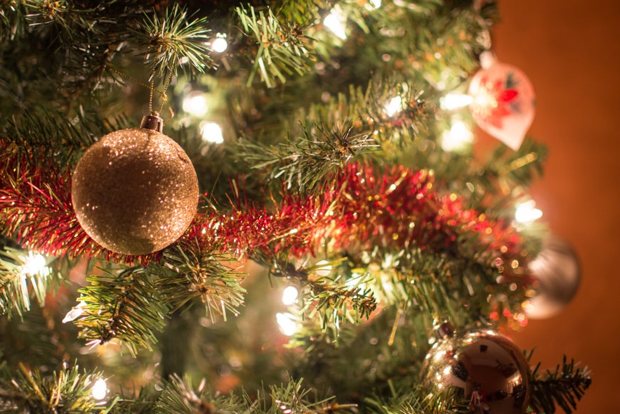 Christmas baubles in Iceland.