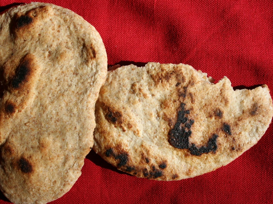 Traditionelles isländisches Fladenbrot (Flatkaka).