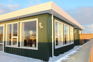 One of the Skeidvellir villas from outside.