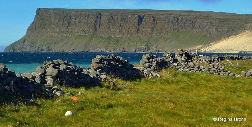 Old ruins at Kollsvík Westfjords