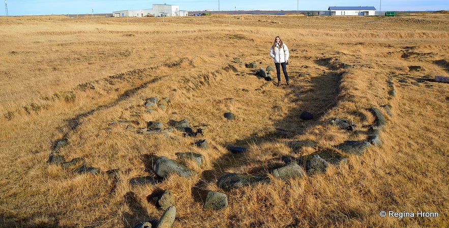 A Viking longhouse at Kirkjuvogur, Hafnir SW-Iceland