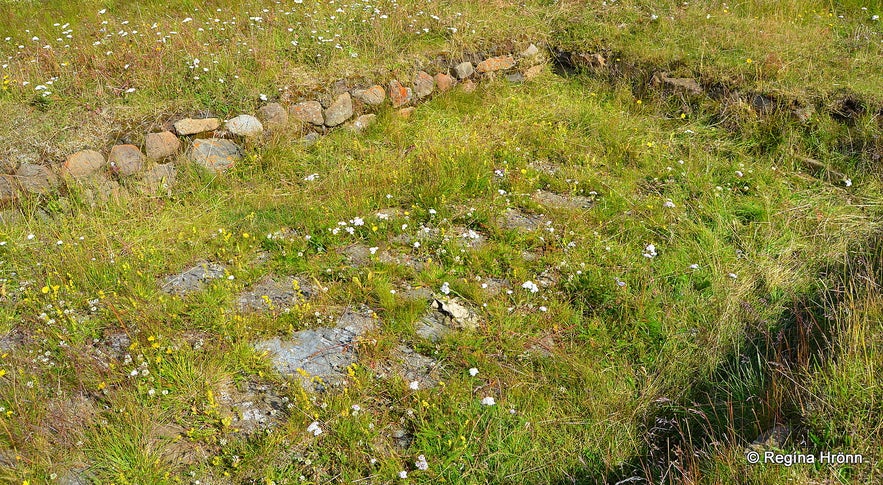 Very old church ruins at Neðri-Ás in Hjaltadalur valley