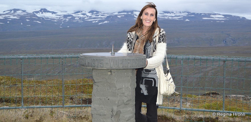 The view-dial on Bustarfell East-Iceland The view-dial on Bustarfell East-Iceland