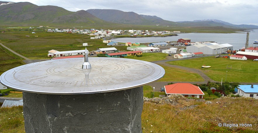 The view-dial at Spákonuhöfði Skagaströnd