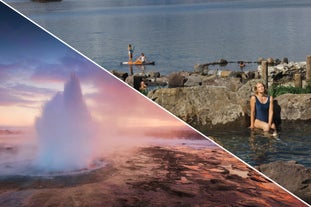 Avsluta Gyllene Cirkeln med ett dopp i det vackra naturbadet Hvammsvik.