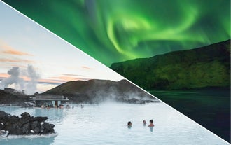 Geniet van een duik in de Blue Lagoon en ga op zoek naar het noorderlicht in IJsland.