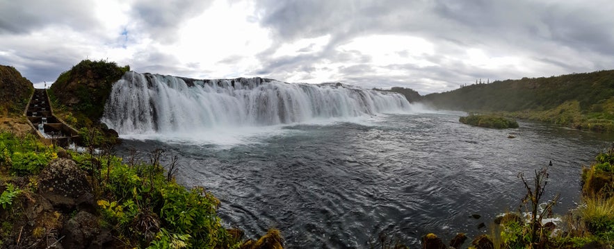 Faxi waterfall on a summer's day.