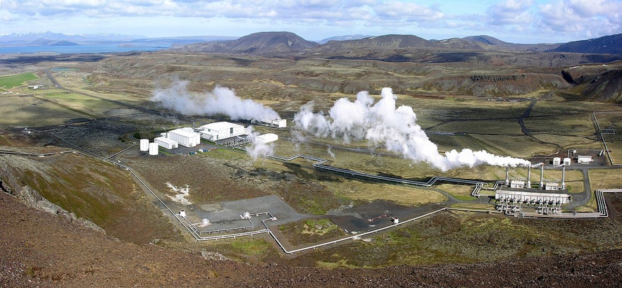 Nesjavallavirkjun is one of Iceland's many geothermal power plants. Nesjavallavirkjun is one of Iceland's many geothermal power plants.
