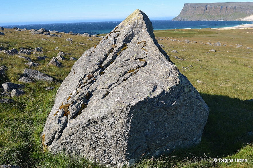 Strýtusteinn elf rock at Kollsvík Westfjords