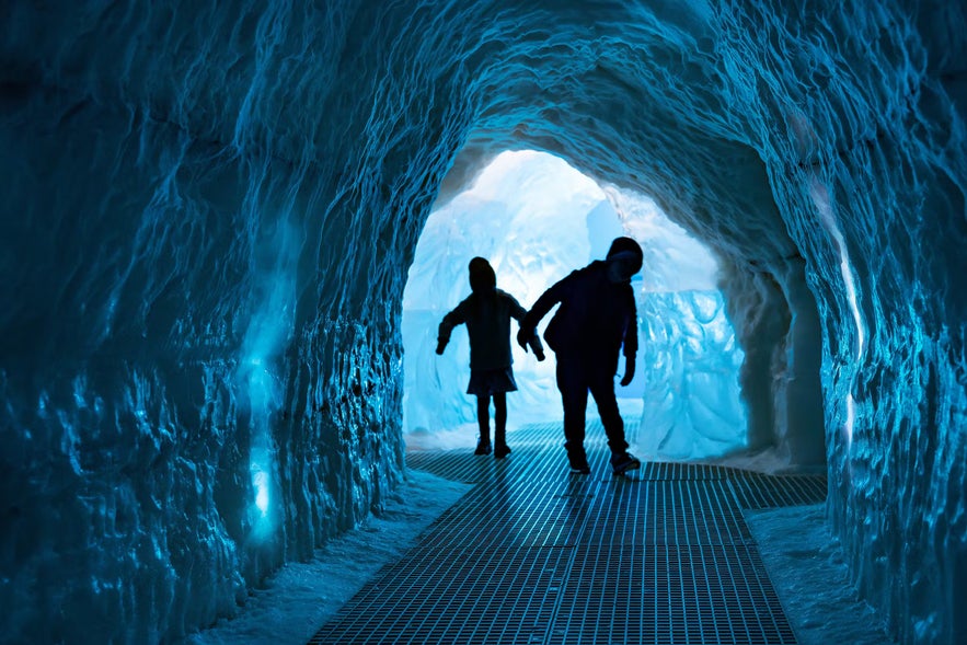 Perlan museum has an artificial ice cave fun for small children