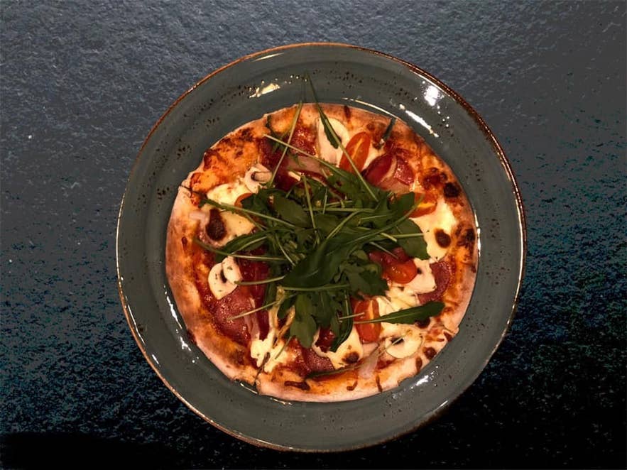 A dish served at Systrakaffi Restaurant in Kirkjubaejarklaustur