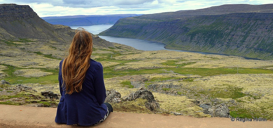 Admiring the view of the Arnarfjörður fjords