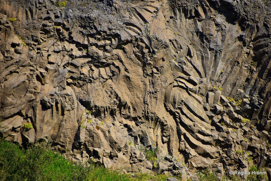 Basalt columns by Hj&aacute;lparfoss