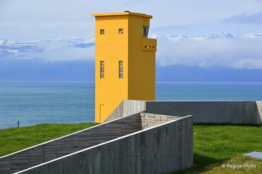 Húsavíkurviti lighthouse on Húsavíkurhöfði cape