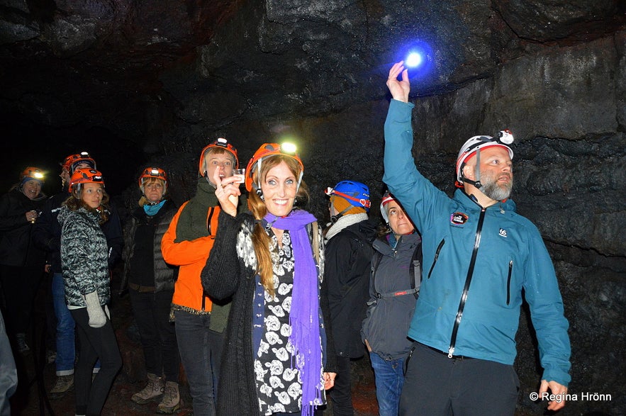 A guided tour of Raufarhólshellir lava cave