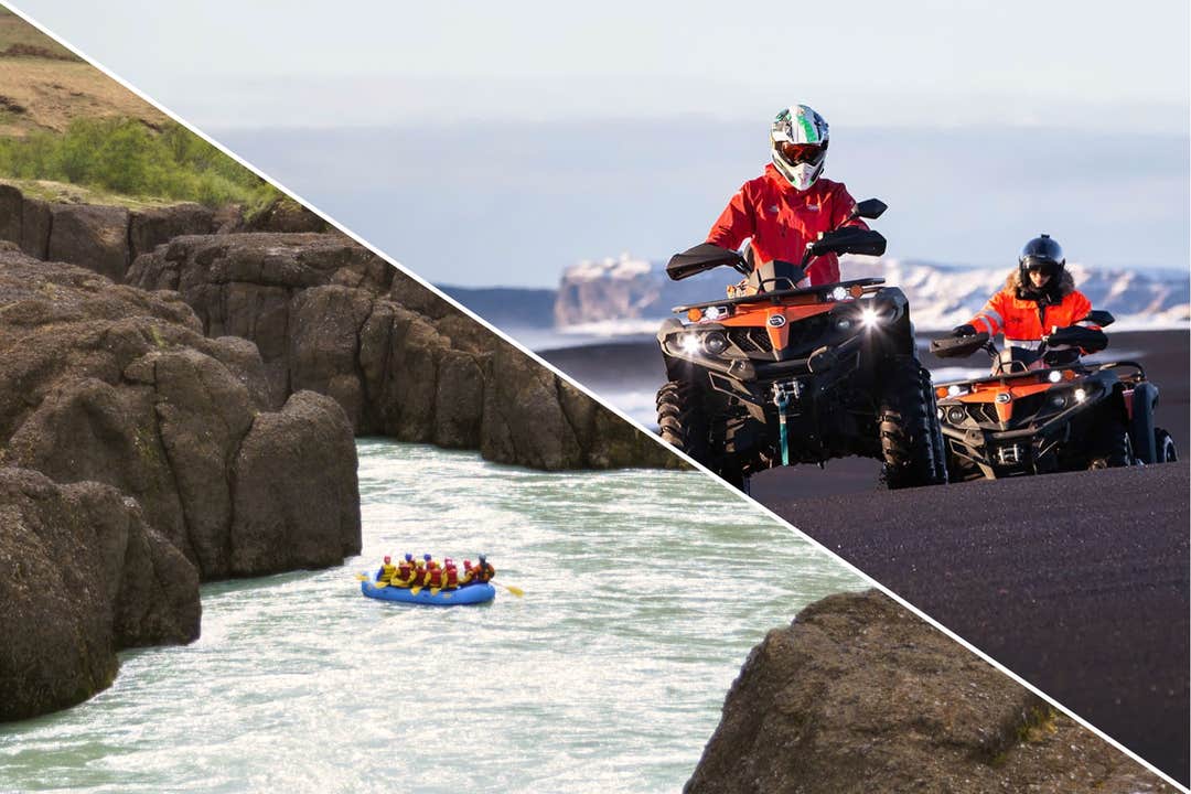 Excursion palpitante de 11 heures : quad et rafting avec transfert depuis Reykjavik