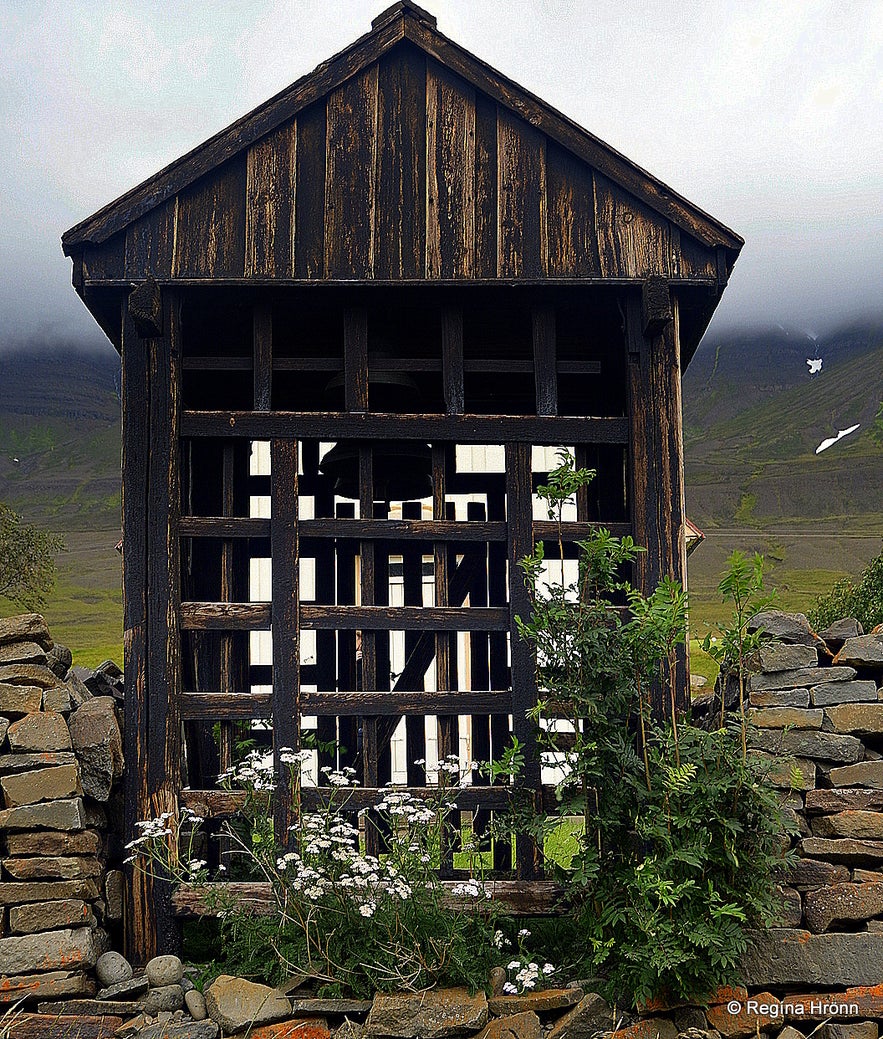 M&ouml;&eth;ruvallakirkja church belfry Eyjafj&ouml;r&eth;ur