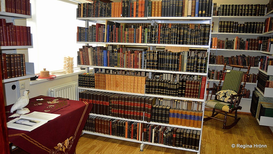 A small library at the folk museum in Kopasker