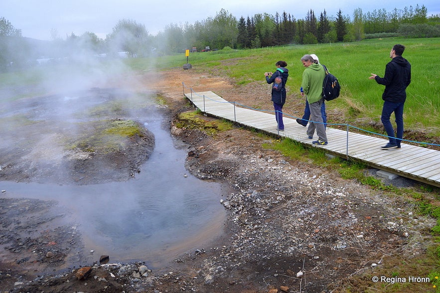 Secret lagoon geothermal area