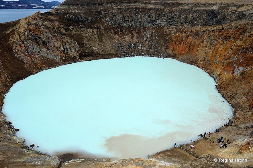 Víti explosion crater by Askja