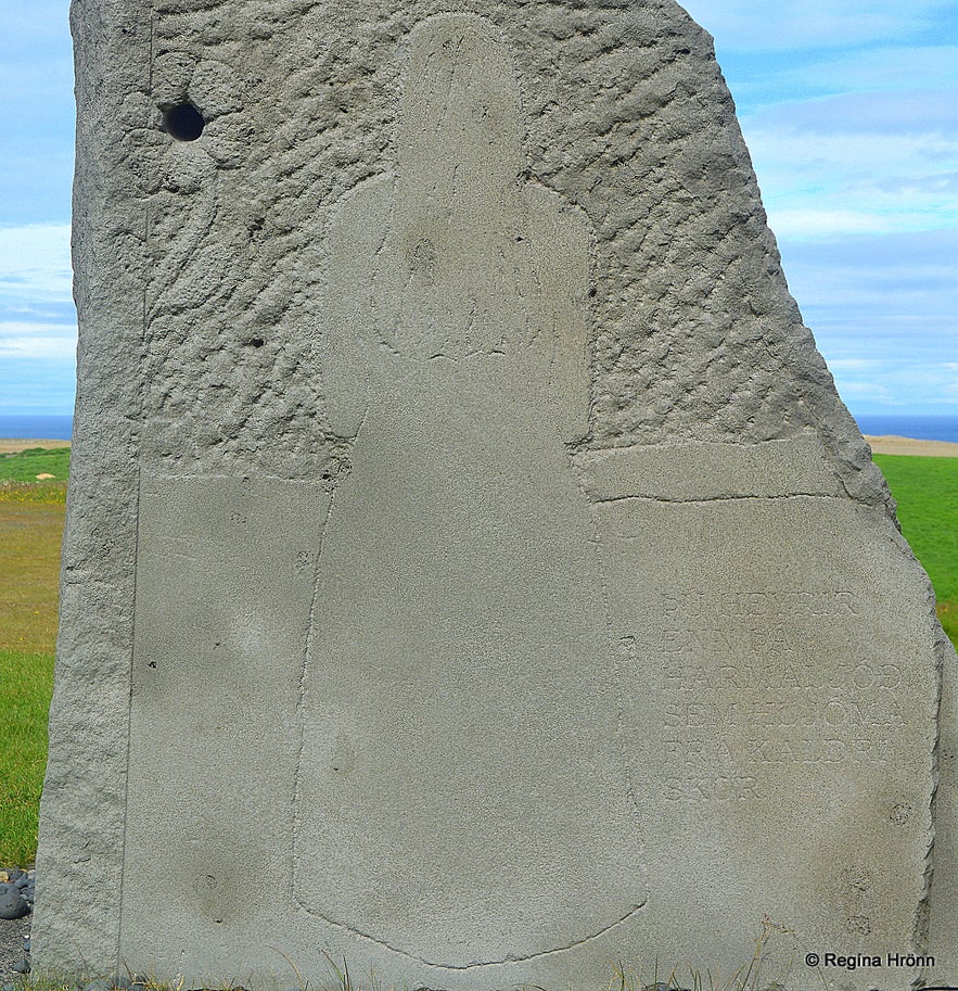 The monument at Ingjaldshóll Snæfellsnes The monument at Ingjaldshóll Snæfellsnes
