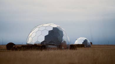 There are five glamping domes in South Iceland's Helja Stay.