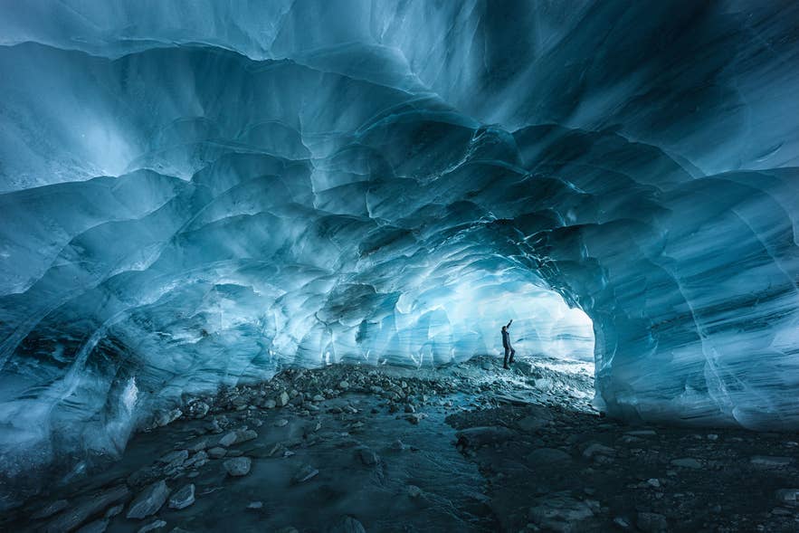 Best time to visit ice caves in Iceland is January and February