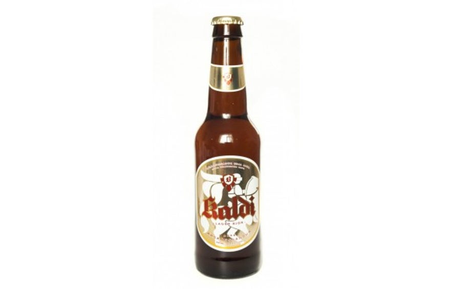 Kaldi Blonde craft lager, one of the most popular beers in Iceland, brewed by Bruggsmidjan Kaldi.