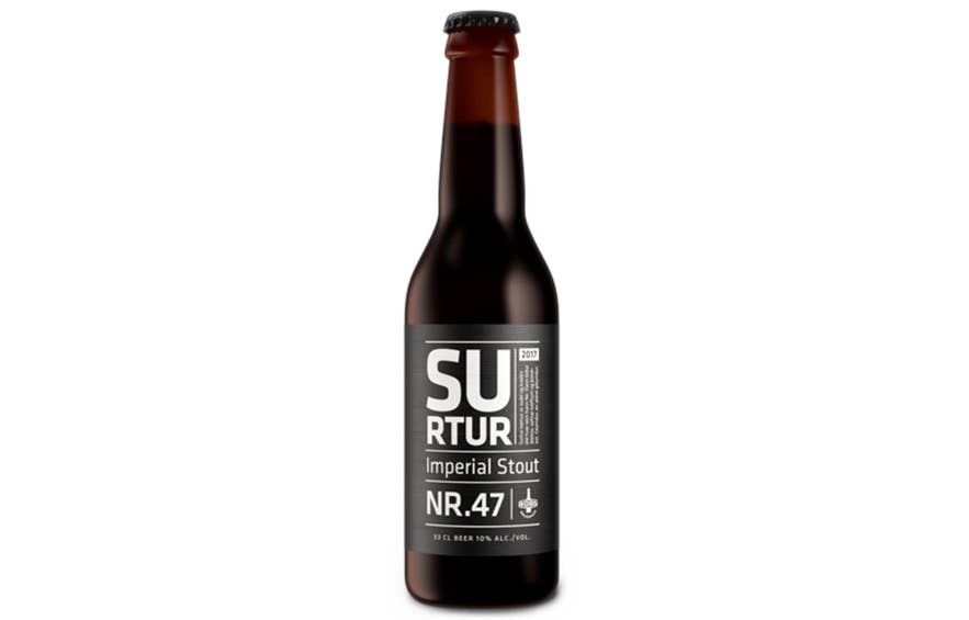 Surtur Nr. 47 Imperial Stout — насыщенное крафтовое пиво с кофейным вкусом от Borg Brugghus, один из самых крепких сортов в Исландии.