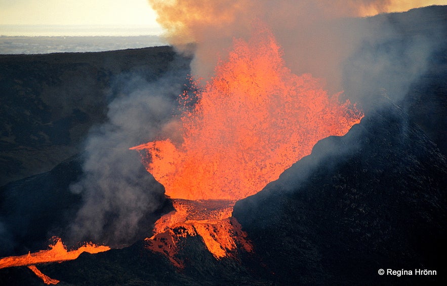 The volcanic eruption in Fagradalsfjall