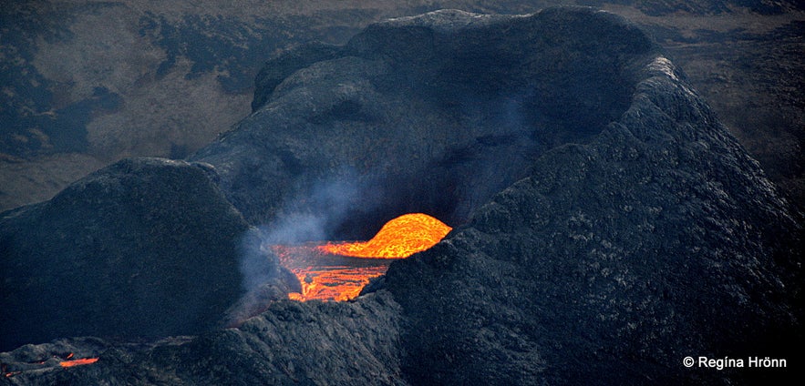 The volcanic eruption in Mt. Fagradalsfjall Iceland