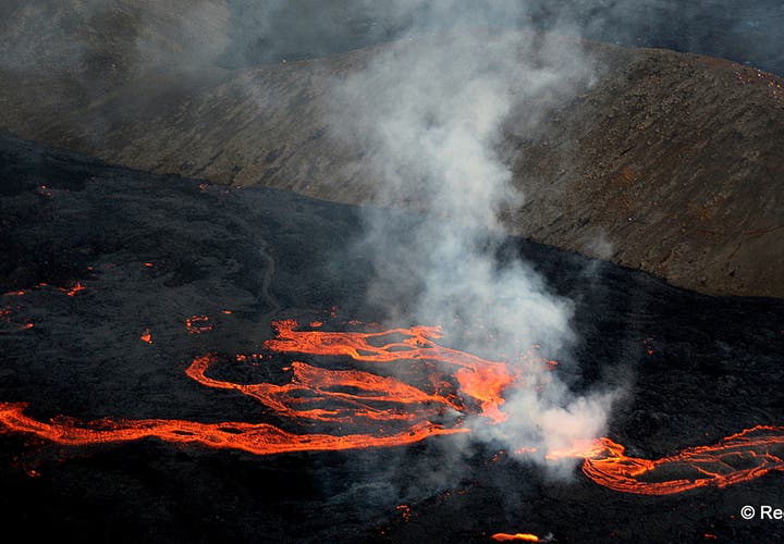 The volcanic eruption in Mt. Fagradalsfjall Iceland