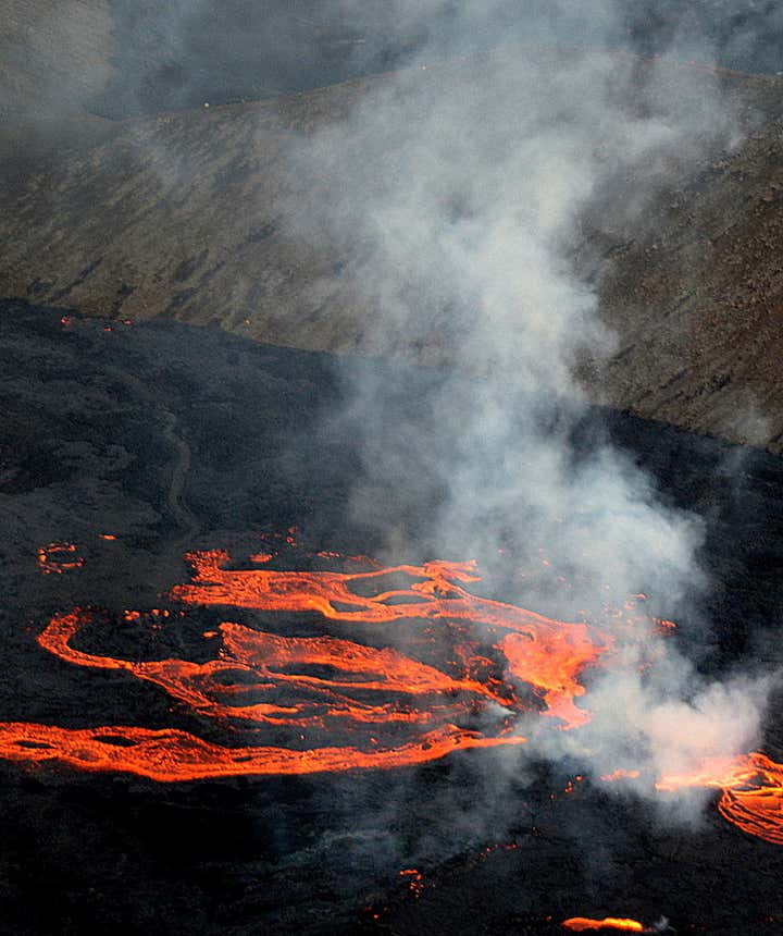 The volcanic eruption in Mt. Fagradalsfjall Iceland