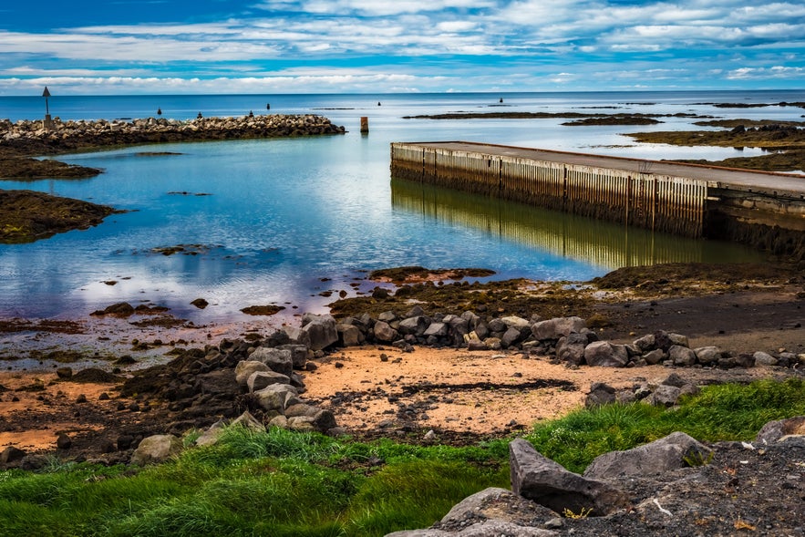 Iceland - Pier on the Seashore - Stokkseyri Iceland - Pier on the Seashore - Stokkseyri
